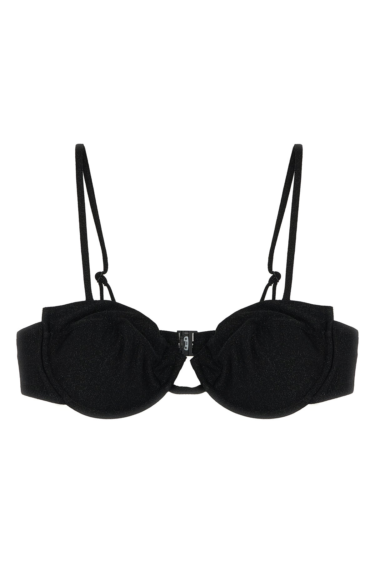 MC2 SAINT BARTH S salina bikini top in stretch lurex fabric