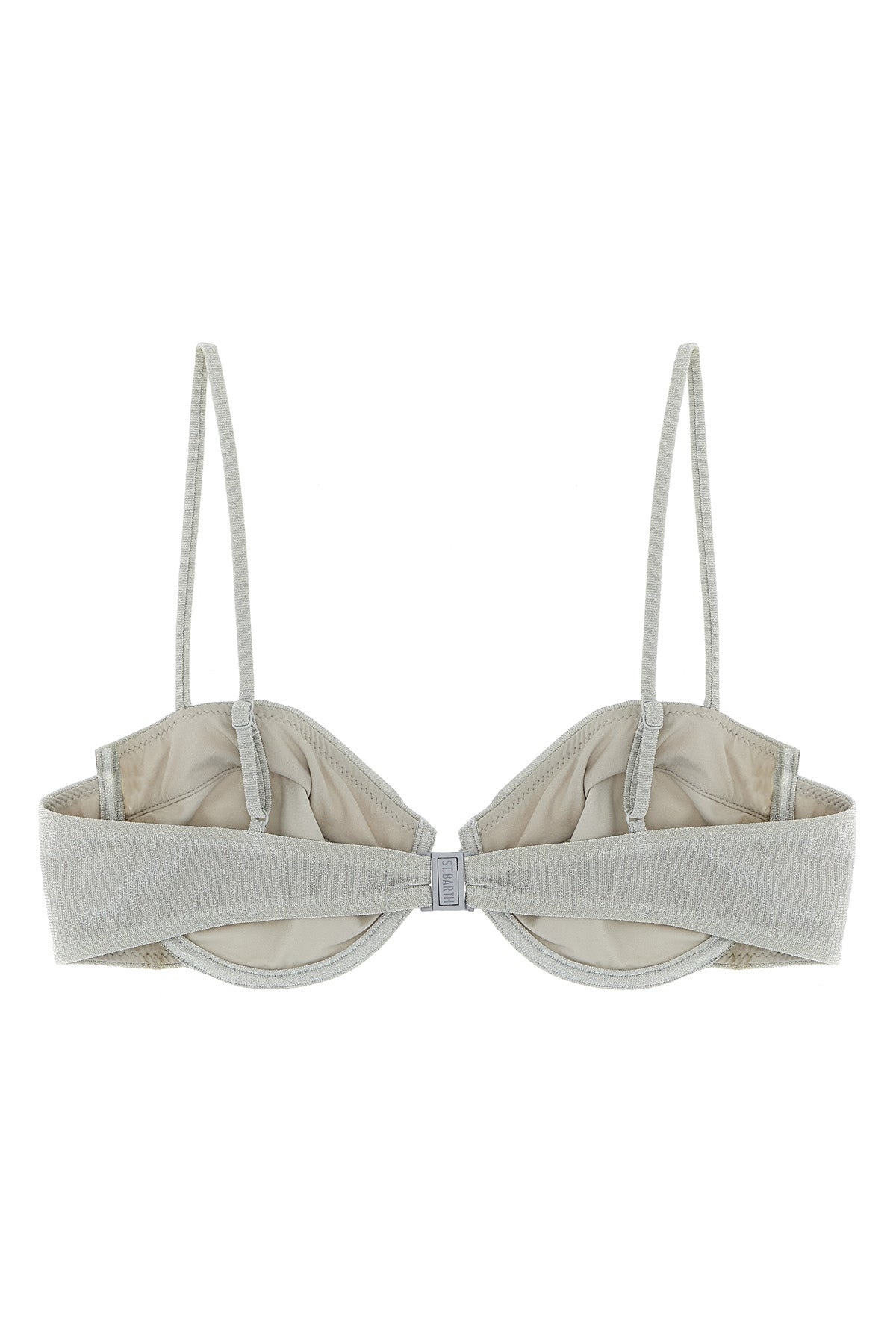 MC2 SAINT BARTH L salina bikini top in stretch lurex fabric