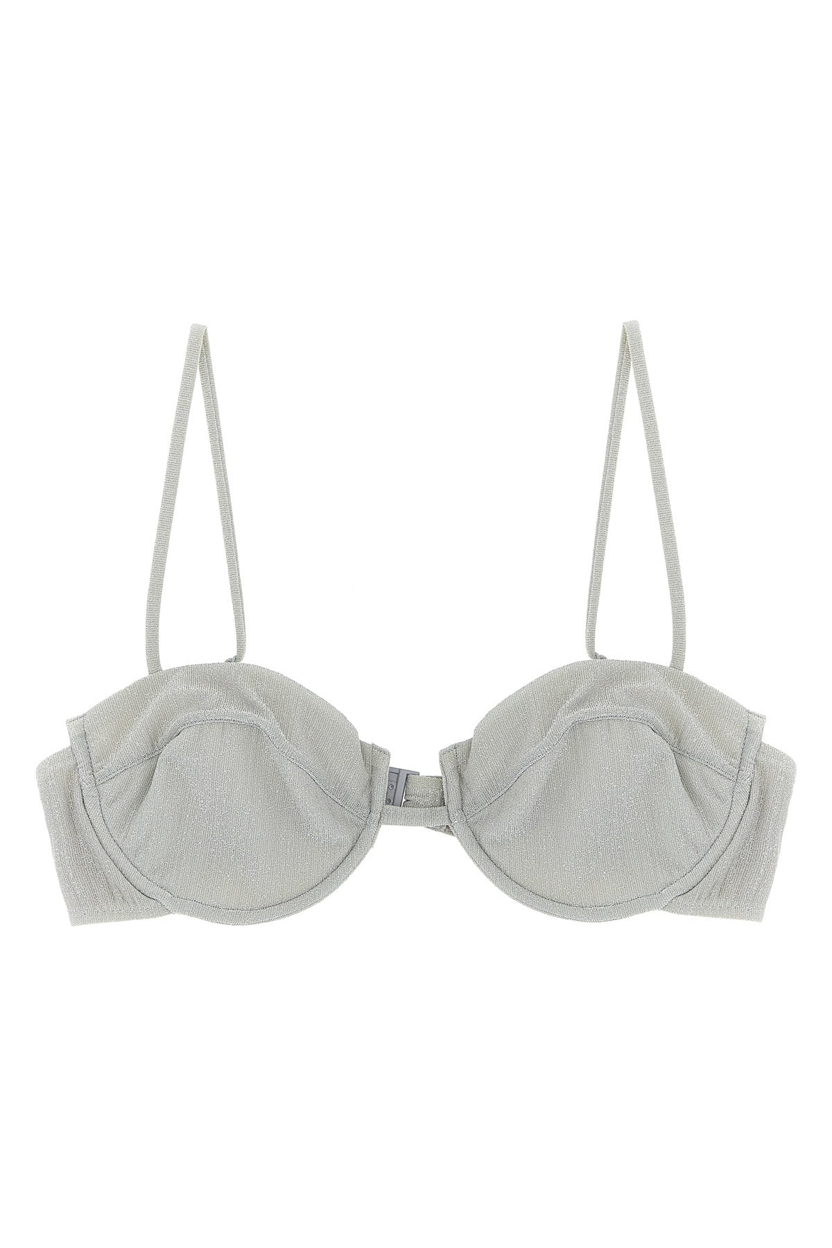 salina bikini top in stretch lurex fabric