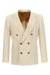 sam double-breasted blazer in silk blend