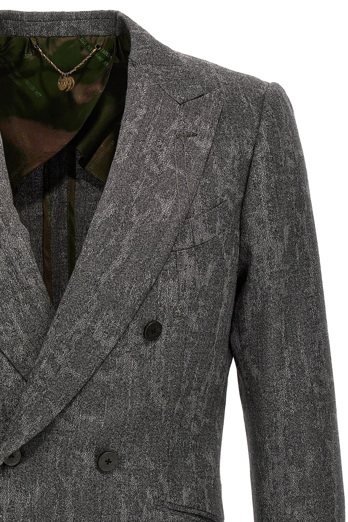 double-breasted wool blazer