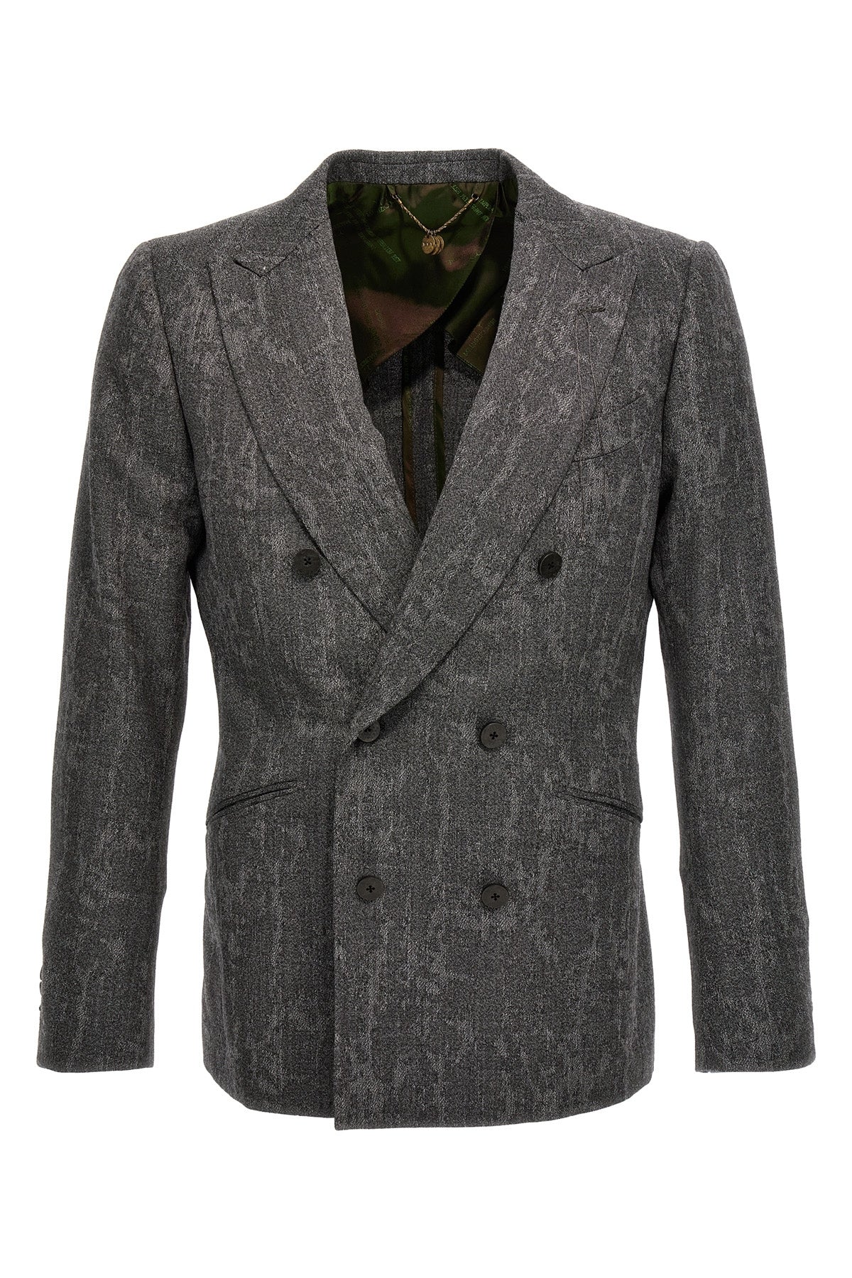 double-breasted wool blazer