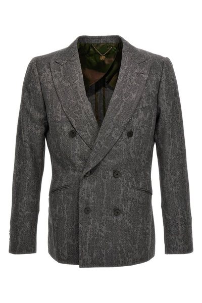 double-breasted wool blazer