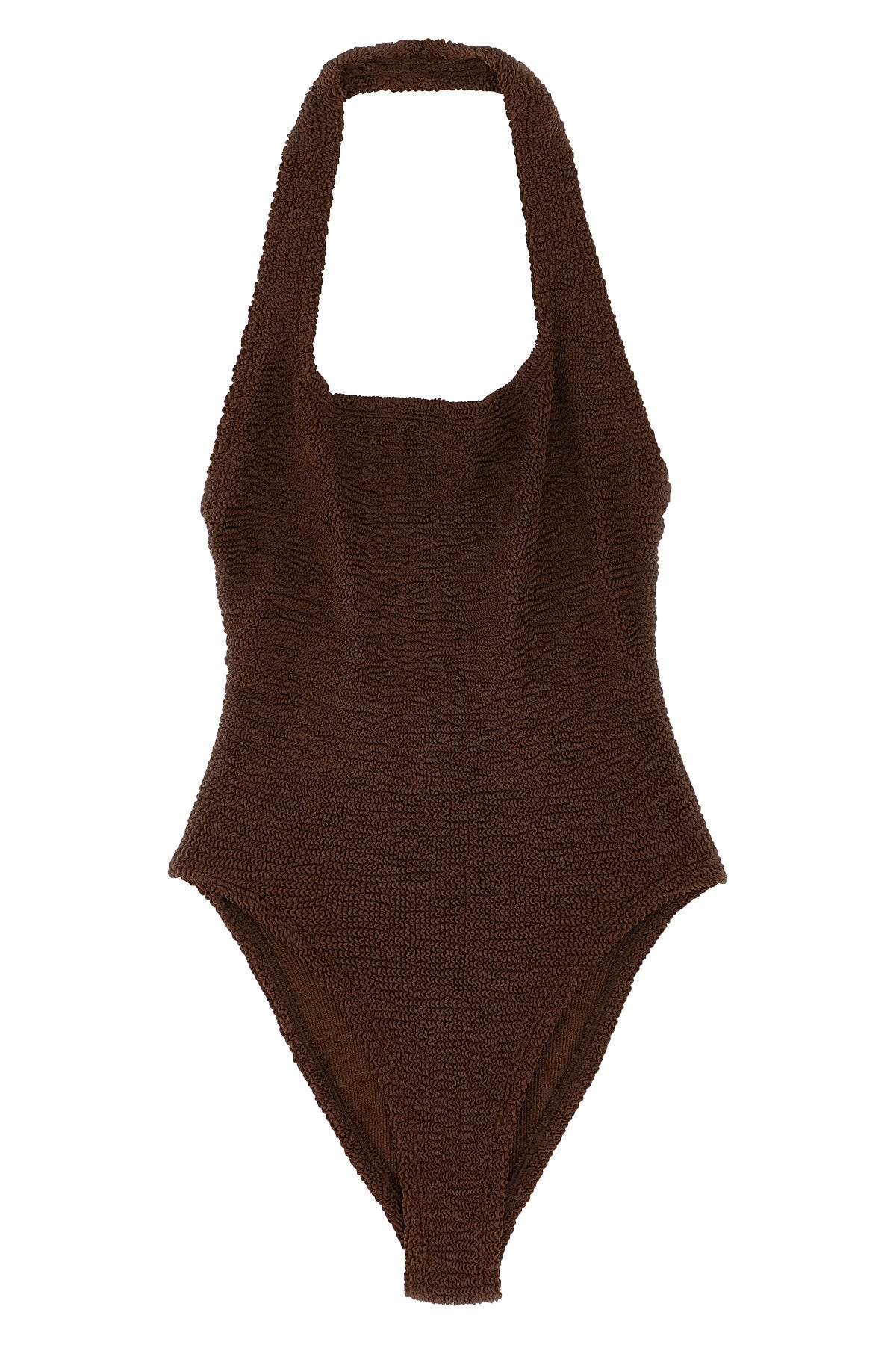 HUNZA G OS sandy fabric one-piece swimsuit the original crinkle(tm)