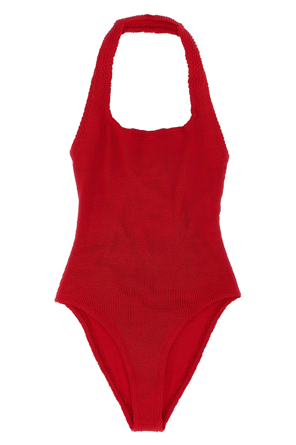 HUNZA G OS sandy fabric one-piece swimsuit the original crinkle(tm)