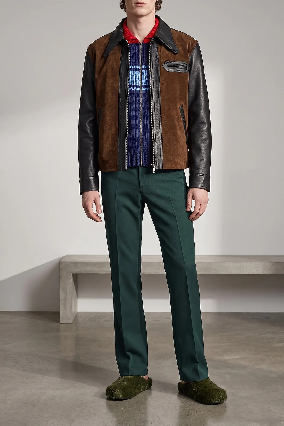 MARNI 40 fussbett long-haired calf leather sabots