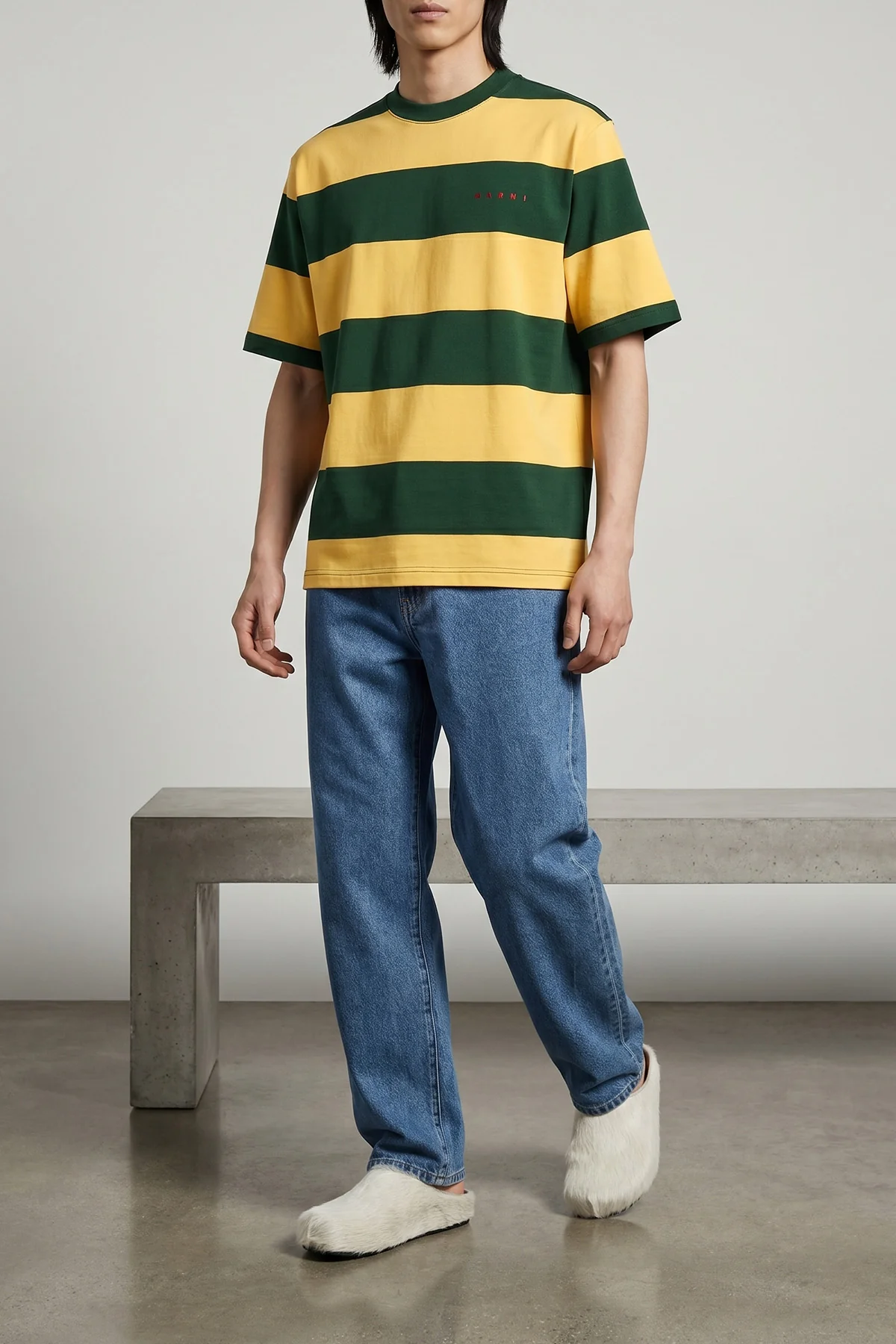 MARNI 40 fussbett long-haired calf leather sabots