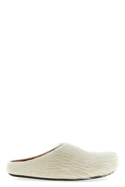 fussbett long-haired calf leather sabots