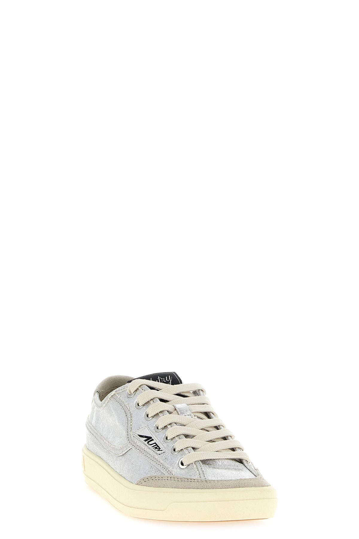 windscape low sneakers in metallic canvas