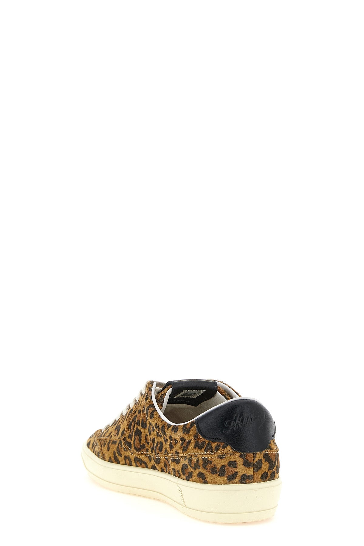 windscape low leopard-print suede sneakers