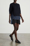 shirt-style back in cotton denim