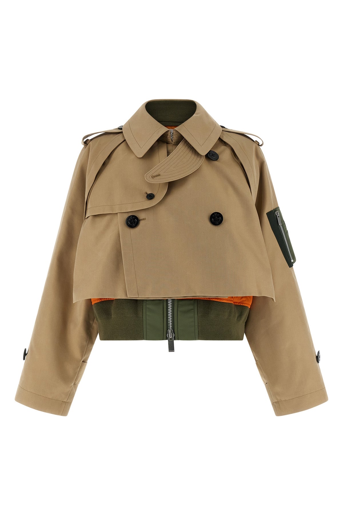 SACAI 3 double layer trench coat
