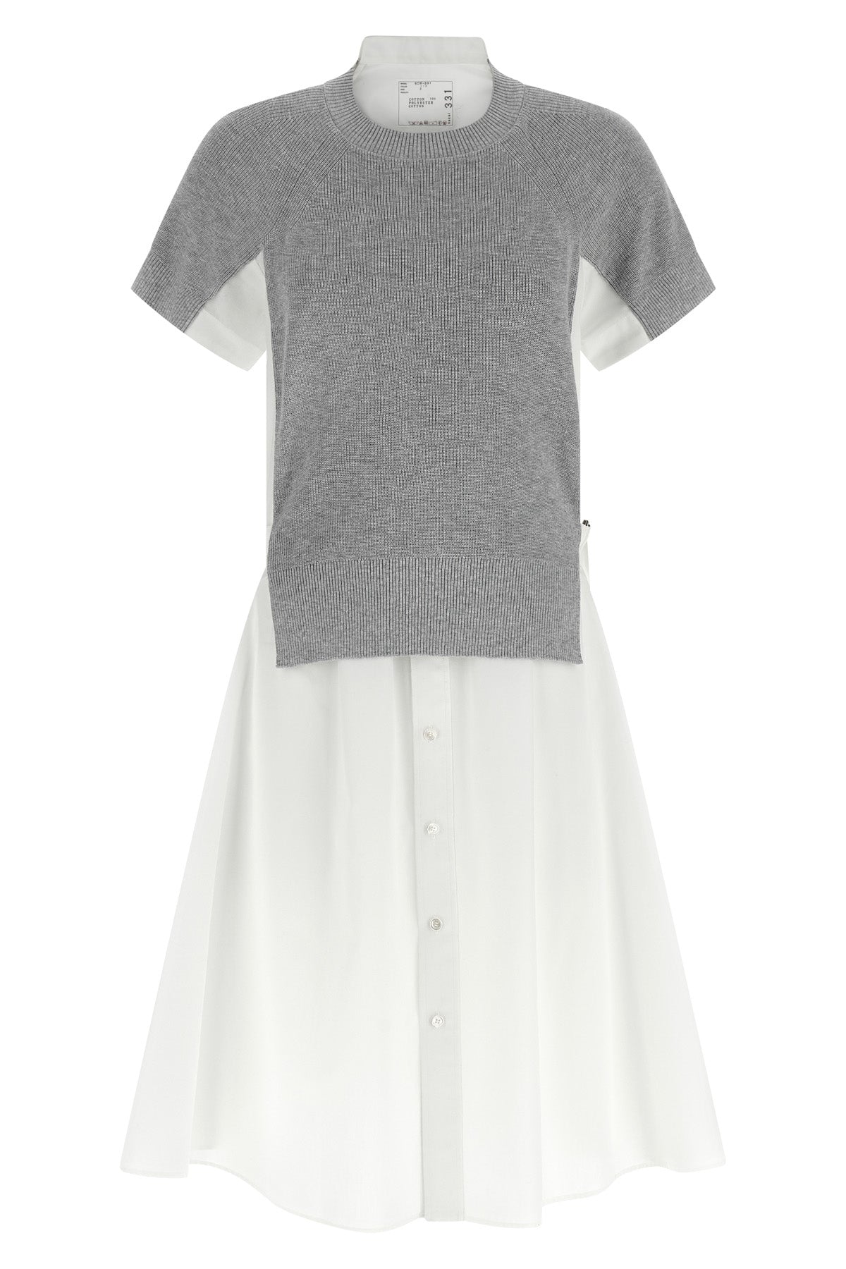 SACAI 3 hybrid midi dress