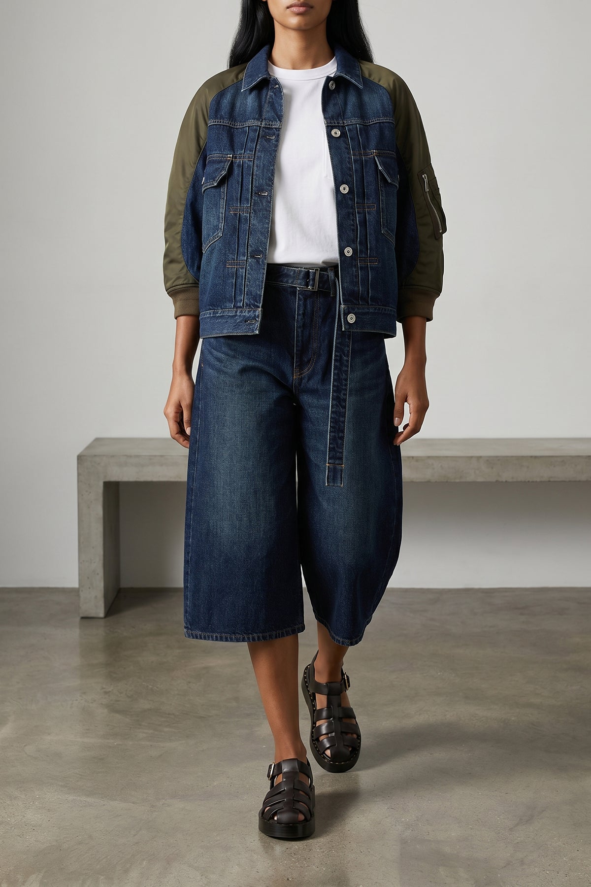 SACAI 2 cotton jersey t-shirt