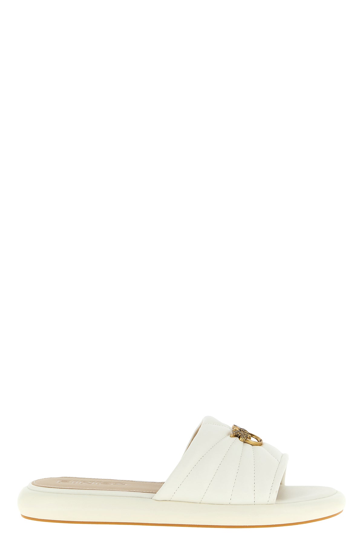 PINKO 36 fiona 03 quilted nappa leather slides