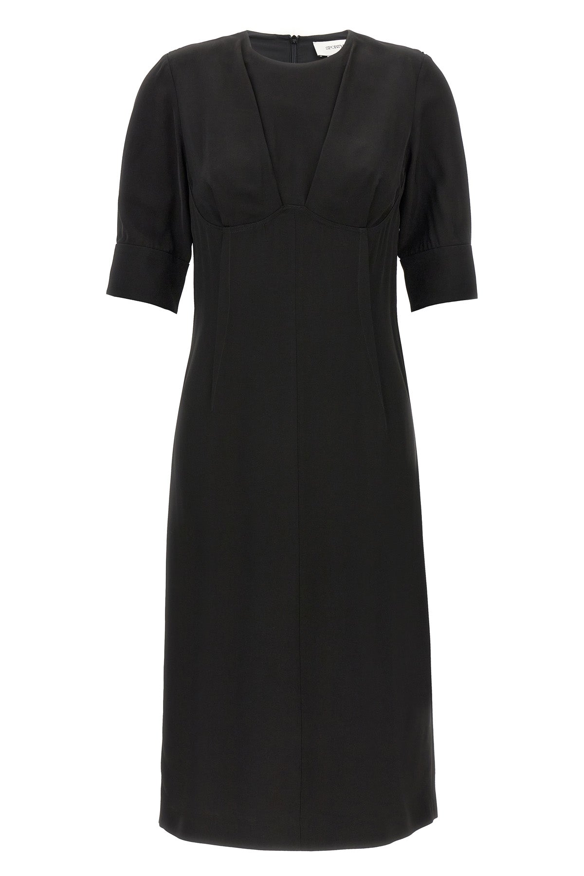 SPORTMAX 38 sele viscose crewneck dress