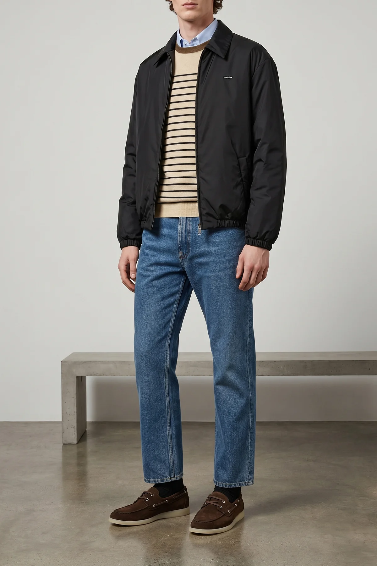 re-nylon jacket slightly padded