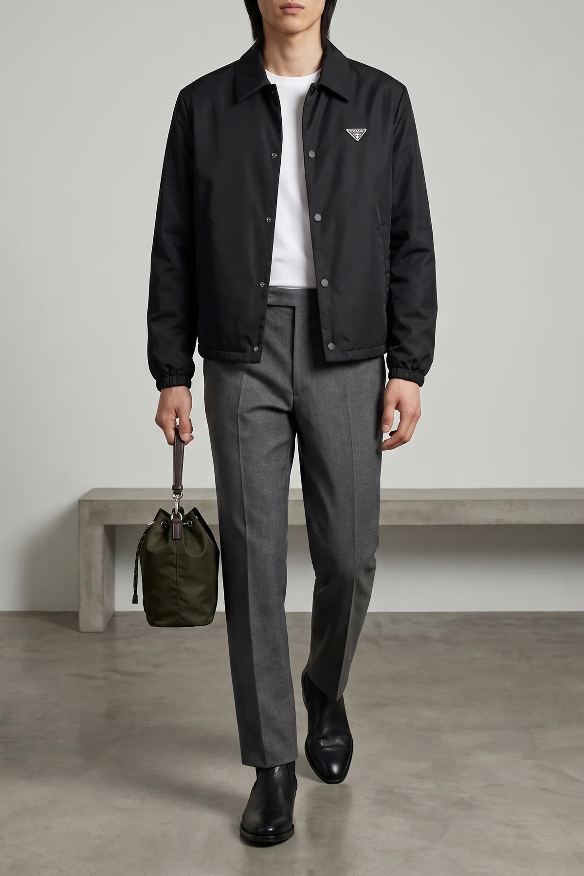 lightly padded re-nylon blouson