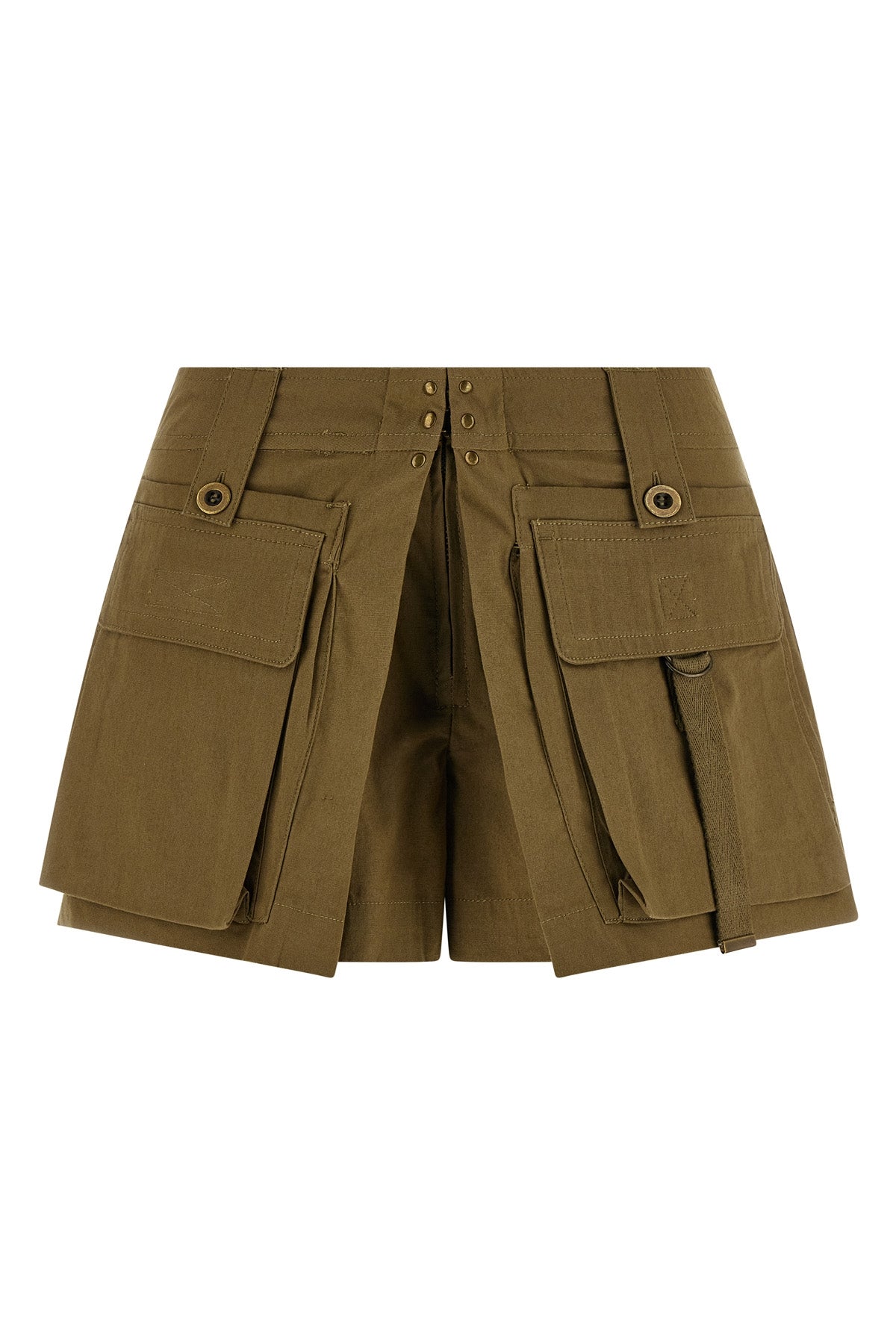 ISABEL MARANT 38 barta flared skort cotton canvas shorts