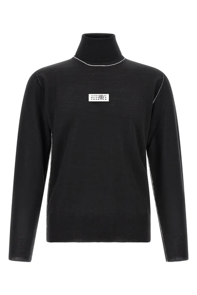 maison margiela mm6 virgin wool blend turtleneck sweater