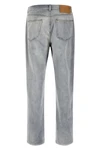 used-effect stone washed cotton denim jeans