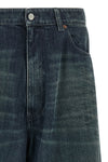 stone-washed rigid cotton denim jeans