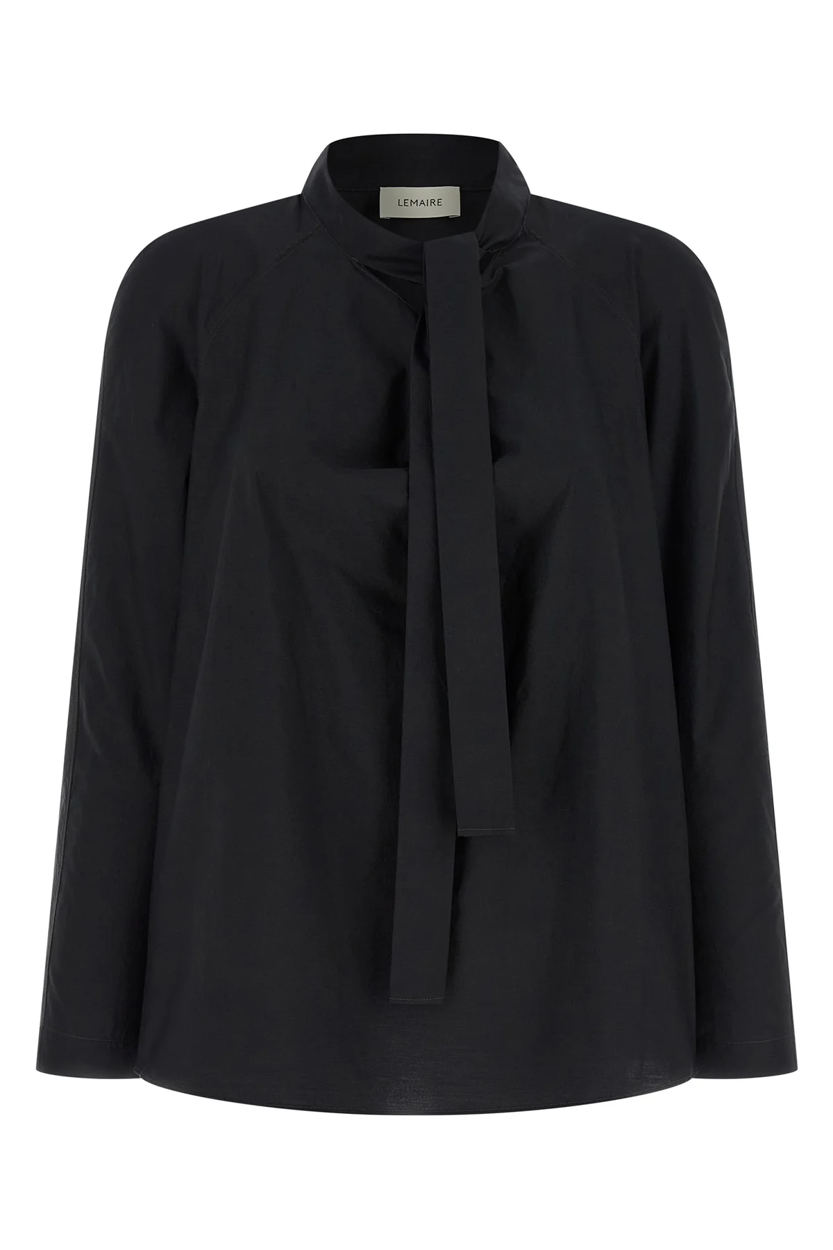 ascot blouse in light cotton and silk blend