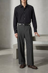 washed cotton and silk blend shirt