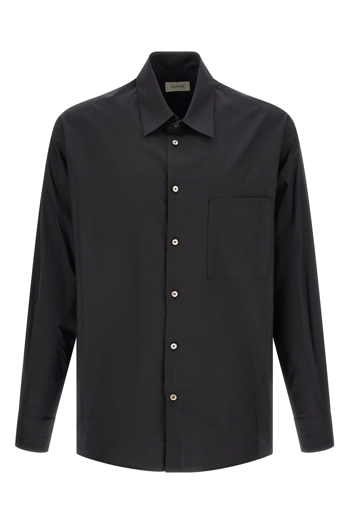 LEMAIRE 48 washed cotton and silk blend shirt