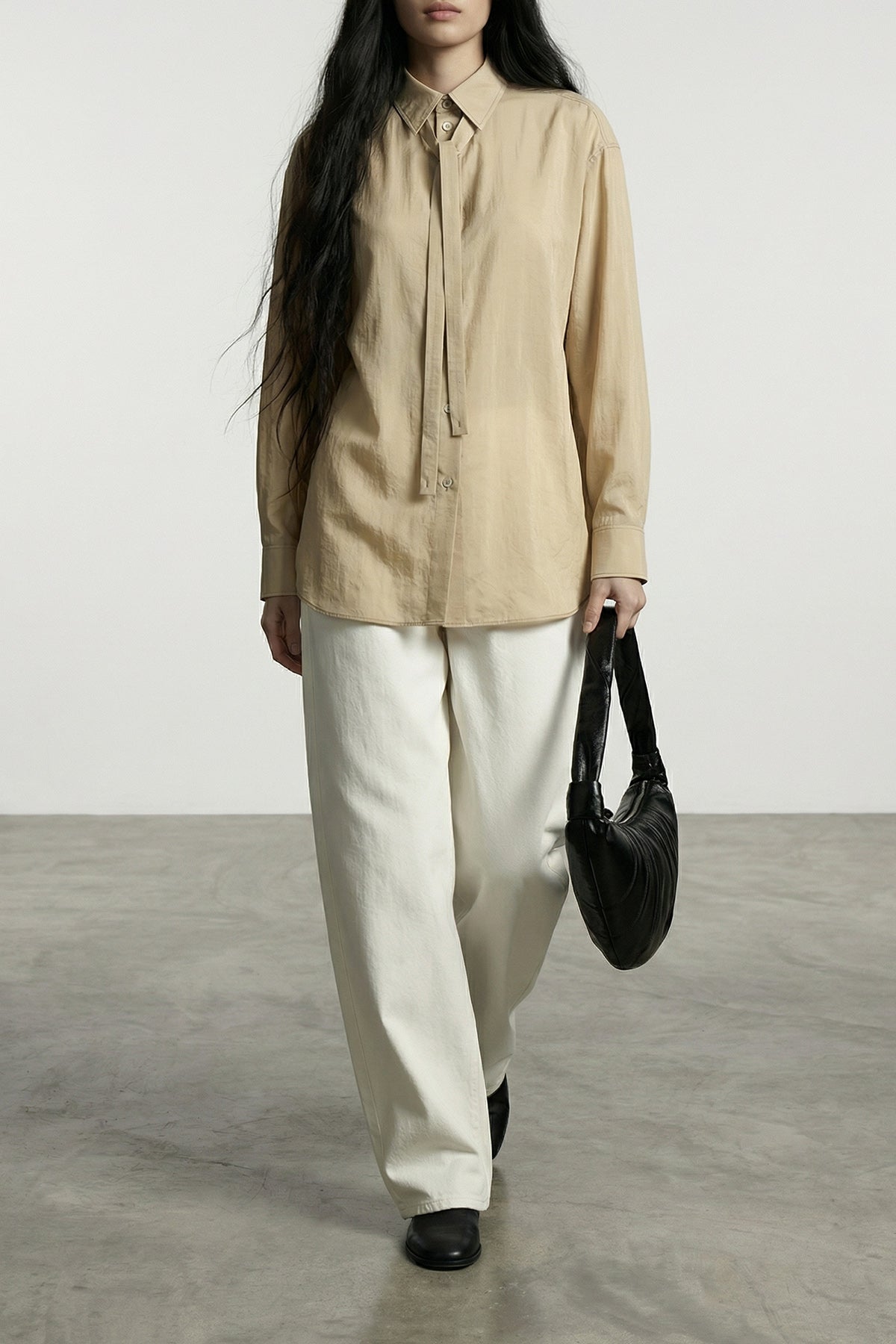 LEMAIRE 36 long silk shirt