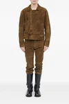 aged effect suede jacket