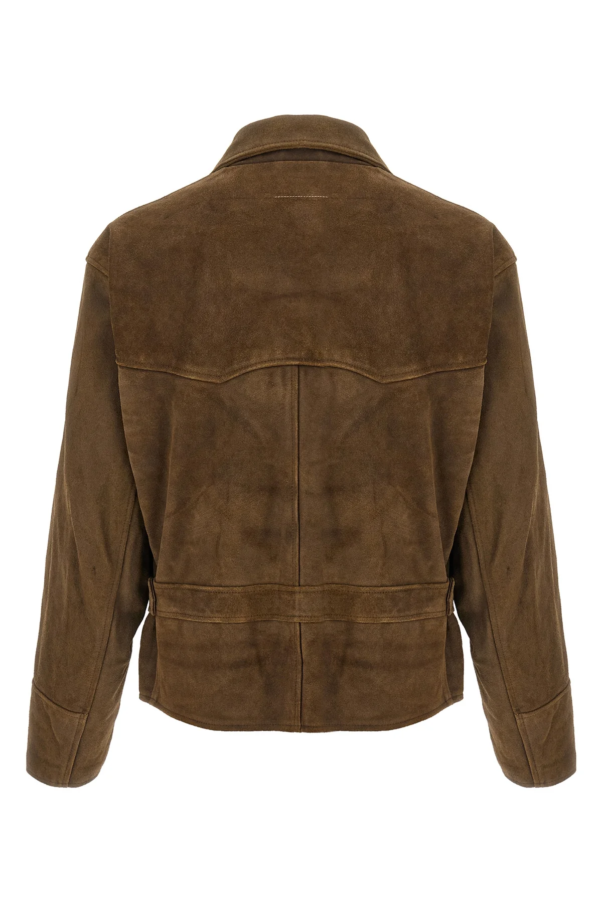 aged effect suede jacket