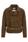 aged effect suede jacket