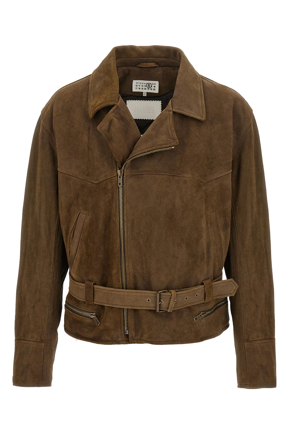 aged effect suede jacket