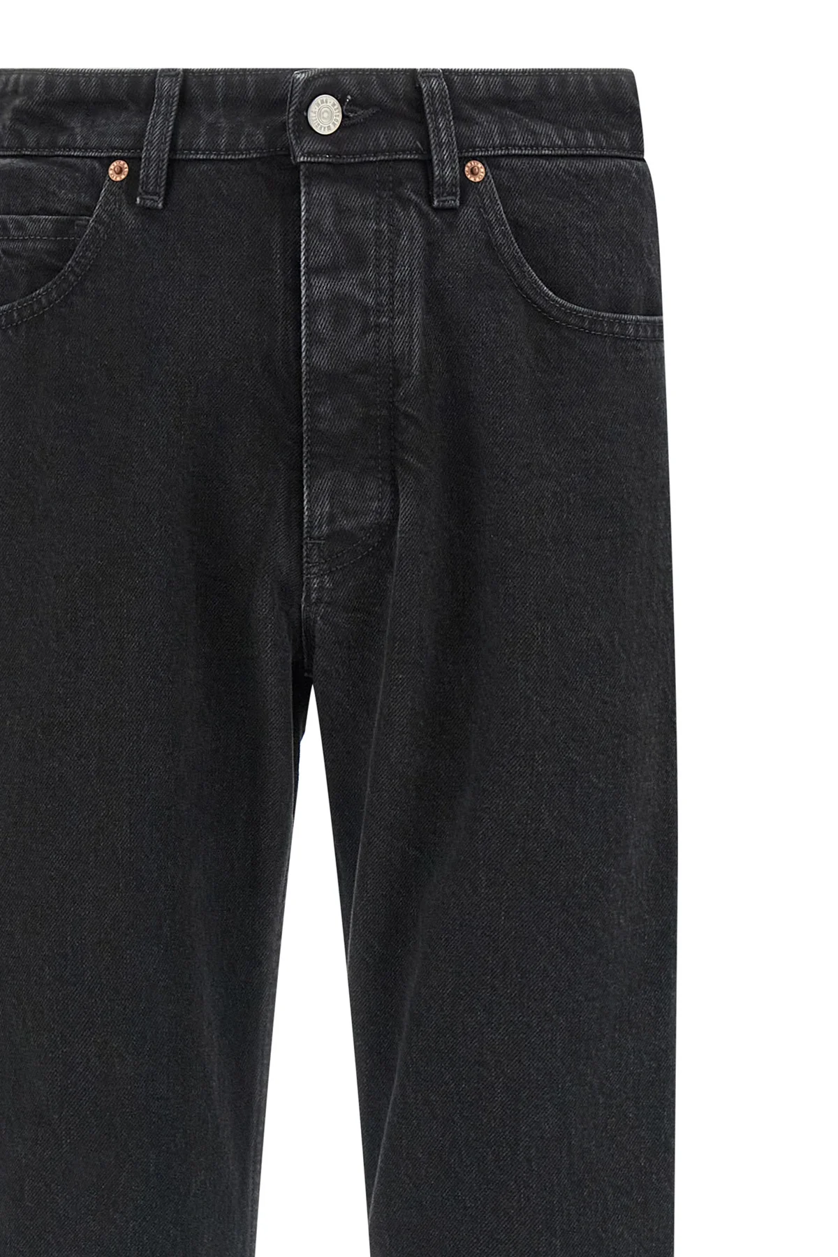 garment-dyed cotton denim jeans