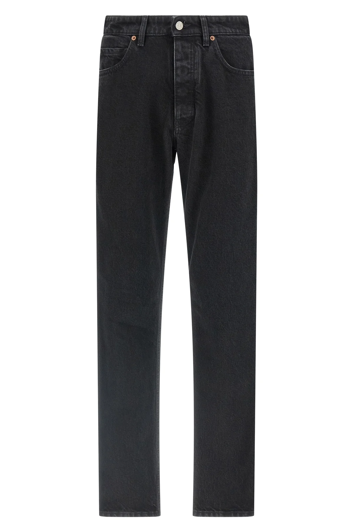 garment-dyed cotton denim jeans