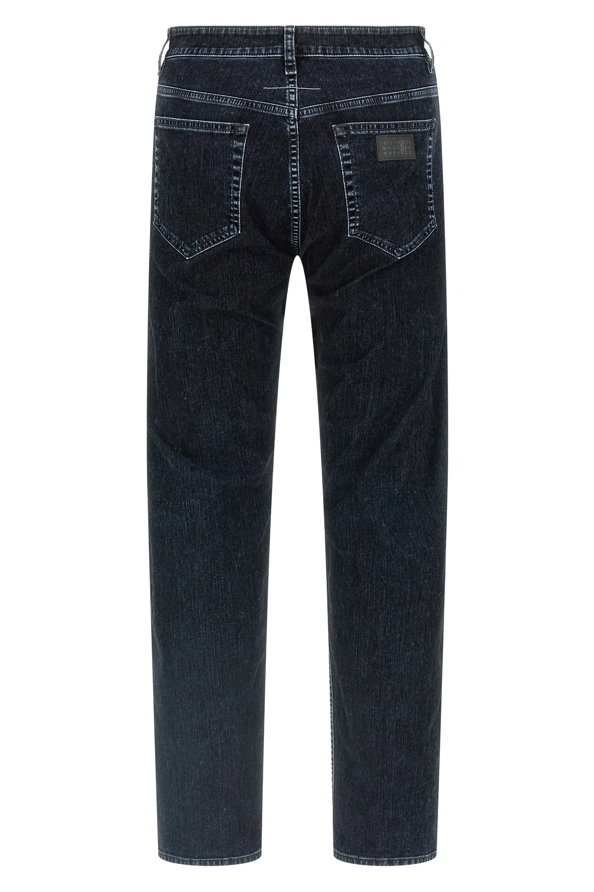 jeans in hand-drawn cotton denim treated