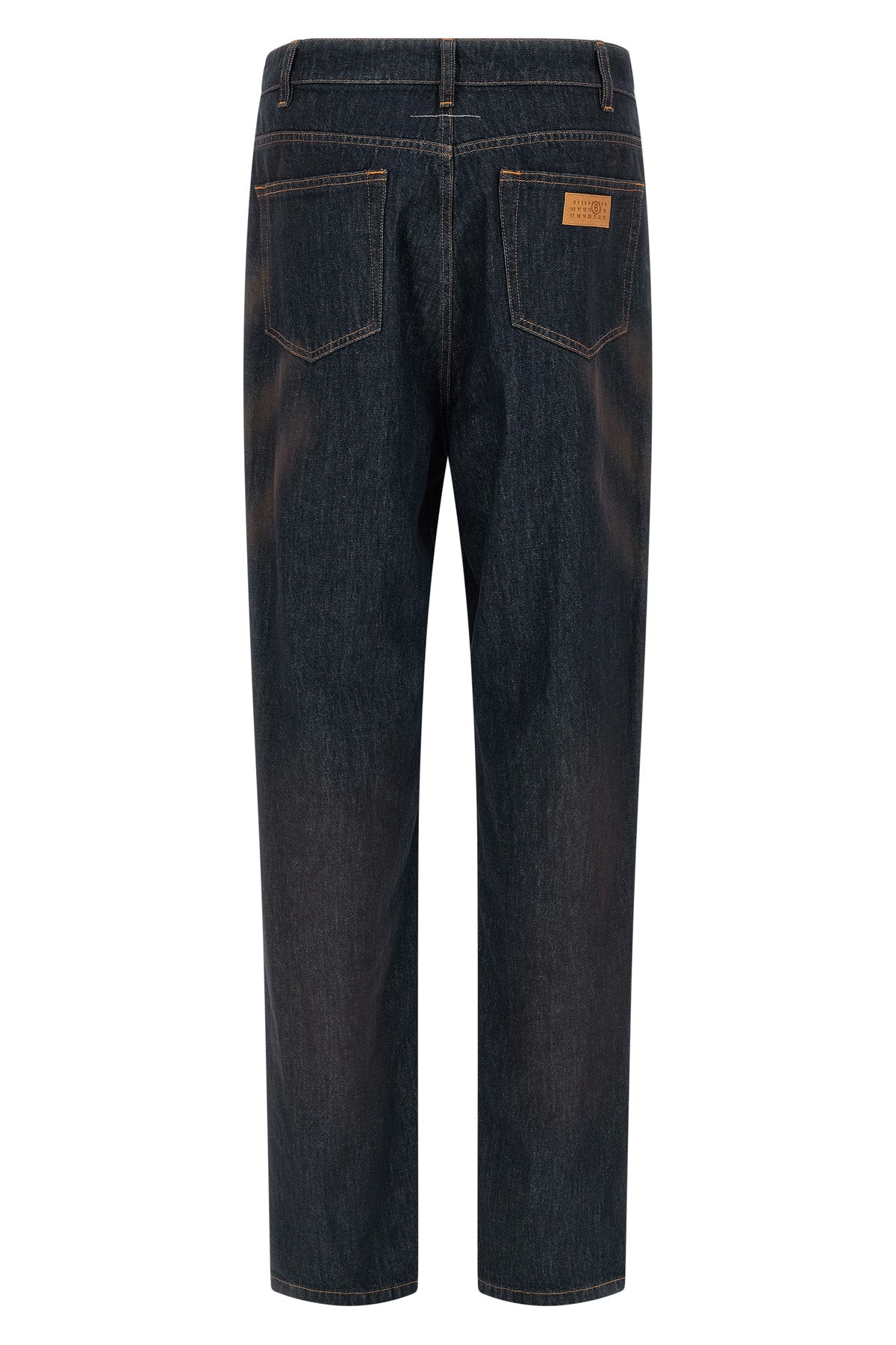 MM6 30 high-waist washed cotton denim jeans