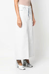 bianchetto denim cotton skirt covered in white paint