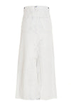bianchetto denim cotton skirt covered in white paint