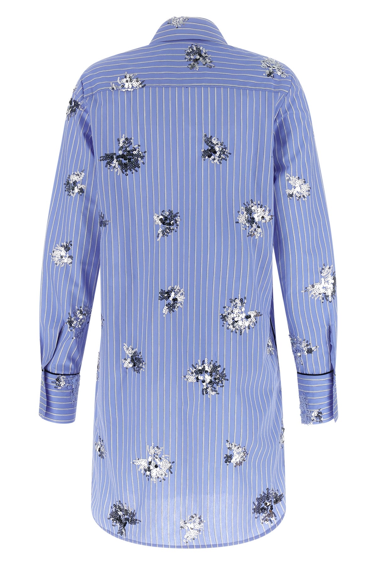 mini silenzio striped cotton poplin dress