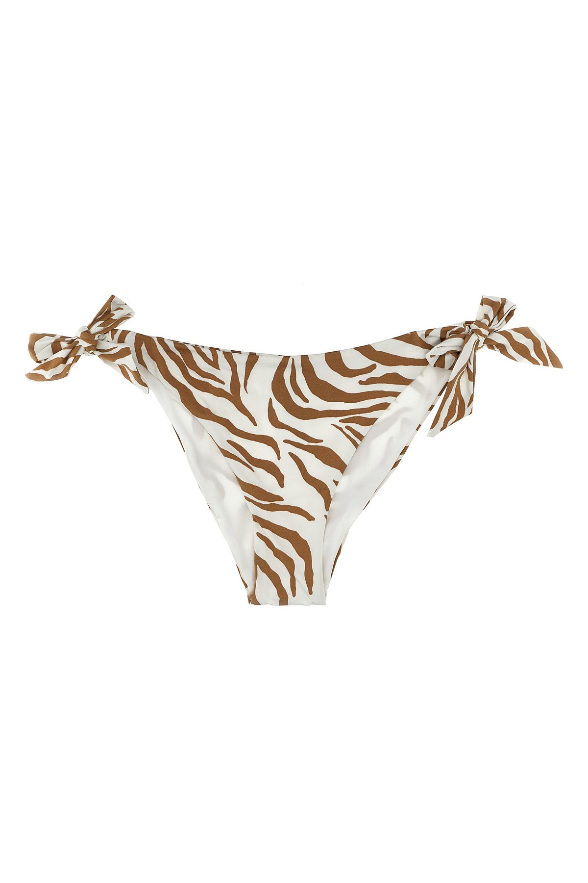 MAX MARA 3 silvana bikini bottoms in zebra animal print stretch fabric