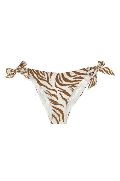 silvana bikini bottoms in zebra animal print stretch fabric