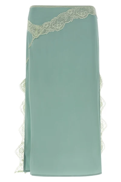 attitude midi skirt in legally stretch vintage-effect satin