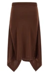 the lemaire skirt redefines the codes of knitwear through a sculptural and asymm