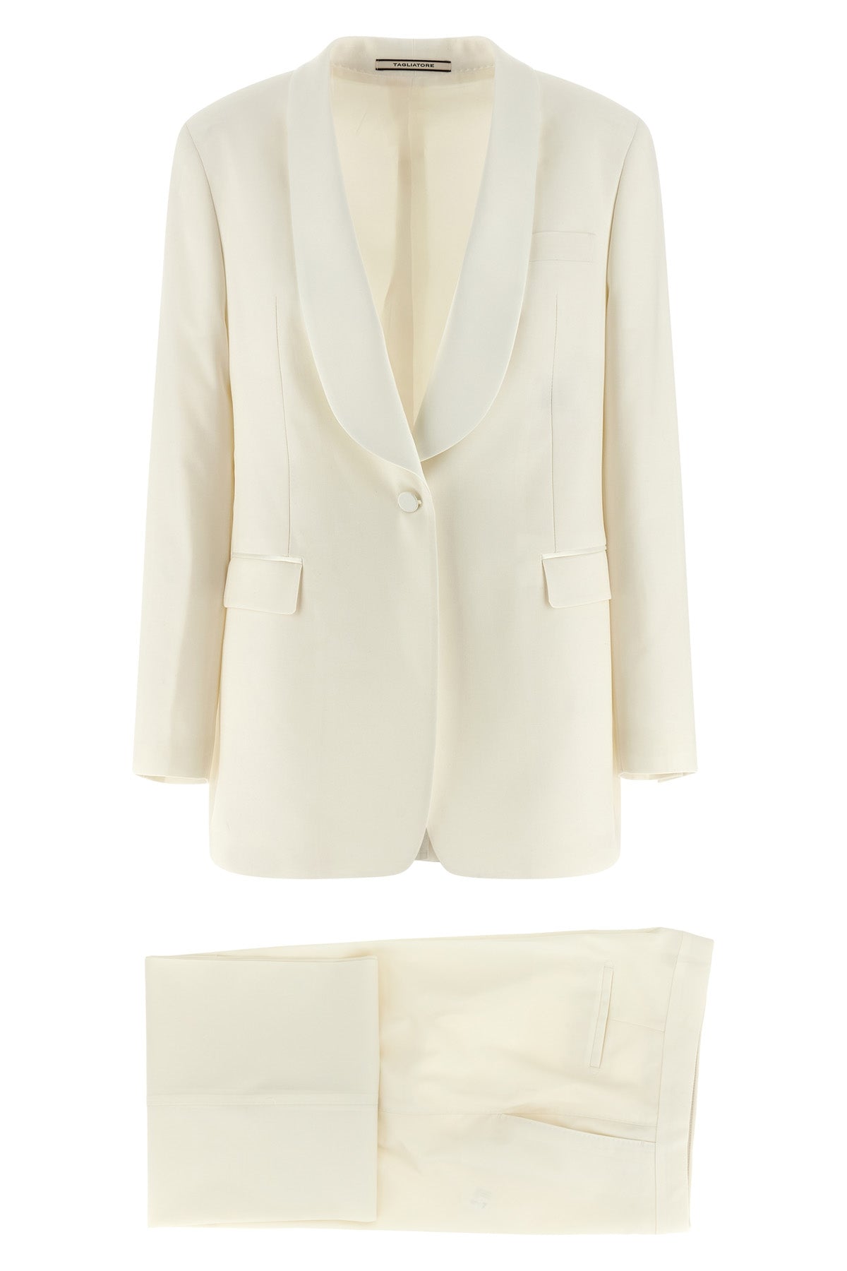 TAGLIATORE 44 clarita tuxedo dress in stretch wool blend