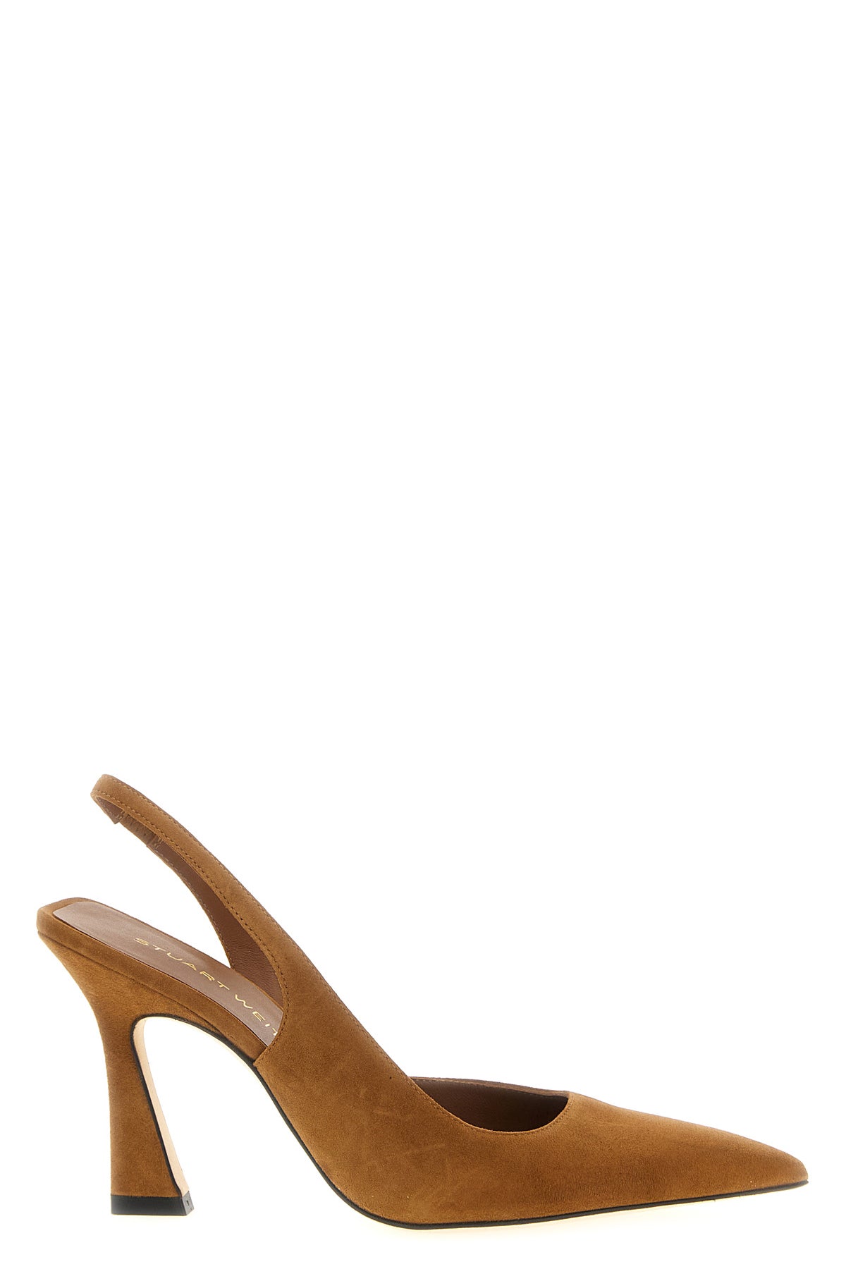 STUART WEITZMAN 36.5 vinnie dorsay suede slingbacks