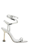 nudistini wrap mirrored leather sandals
