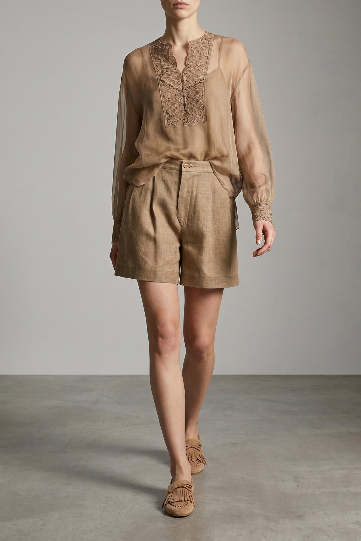 STUART WEITZMAN 37 britt fringe suede loafers