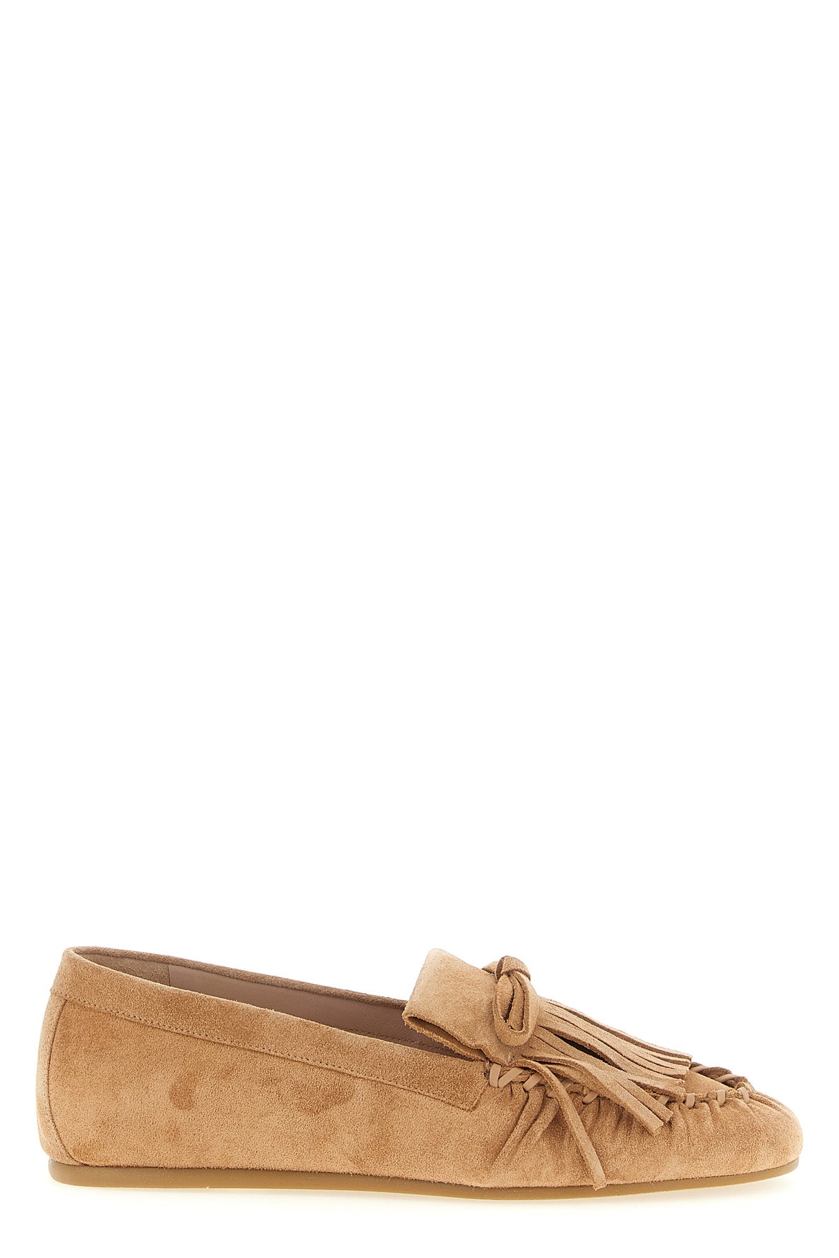 STUART WEITZMAN 37 britt fringe suede loafers